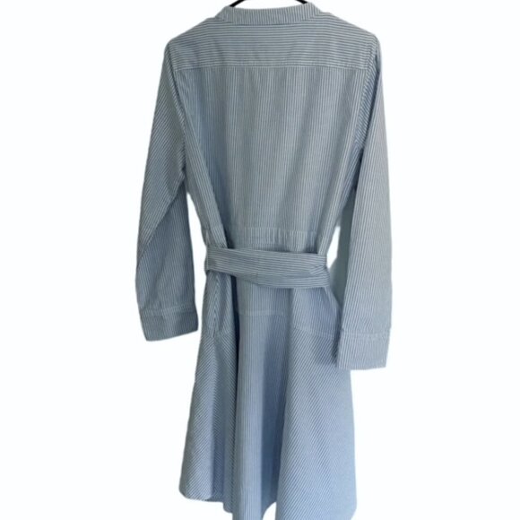 J. Crew Oxford Cotton A Line Shirtdress 10 - Picture 3 of 5